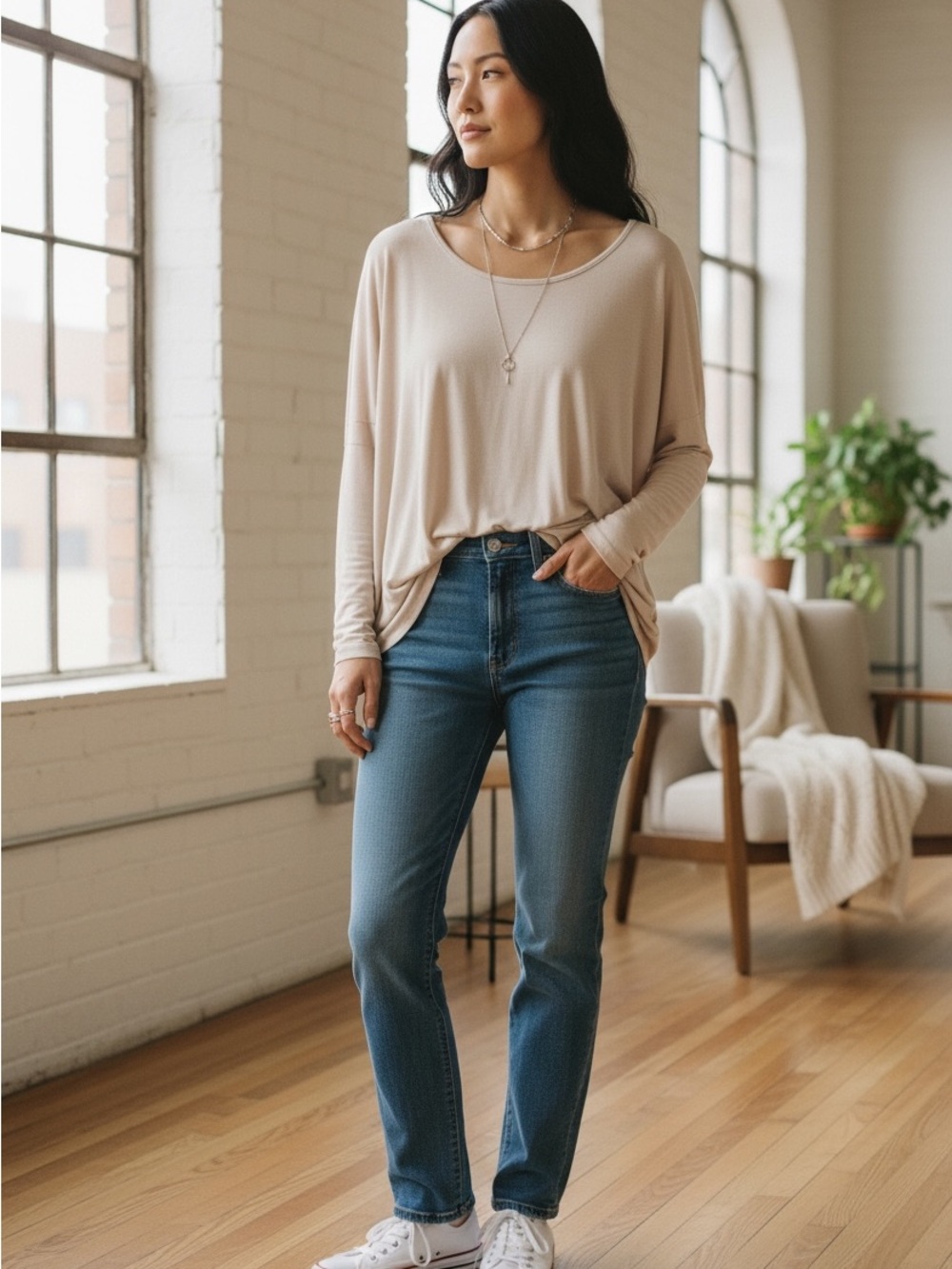 Fantastic Fawn Oversized Dolman Long Sleeve Top Small NWOT